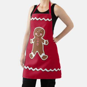Tablier Pain d'épice rouge Boy Kitchen Apron