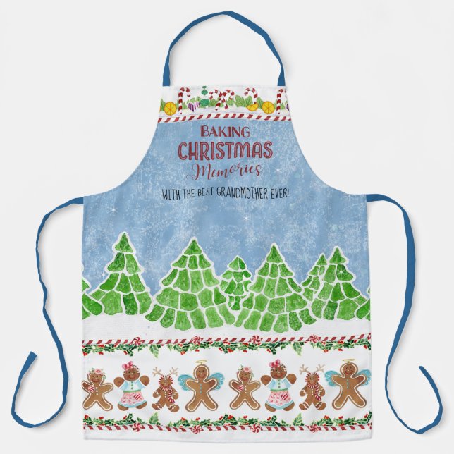Tablier Pain d'épices Baking Noël Souvenirs Meilleure gran (Recto)