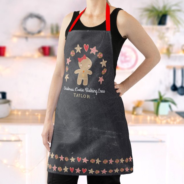 Tablier Pain d'épices de vacances Fille Baking Crew Chalkb (Créateur téléchargé)