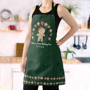 Tablier Pain d'épices de vacances Fille Baking Crew Green 