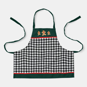 Tablier Pain d'épices Homme Buffalo Plaid Rouge et Vert