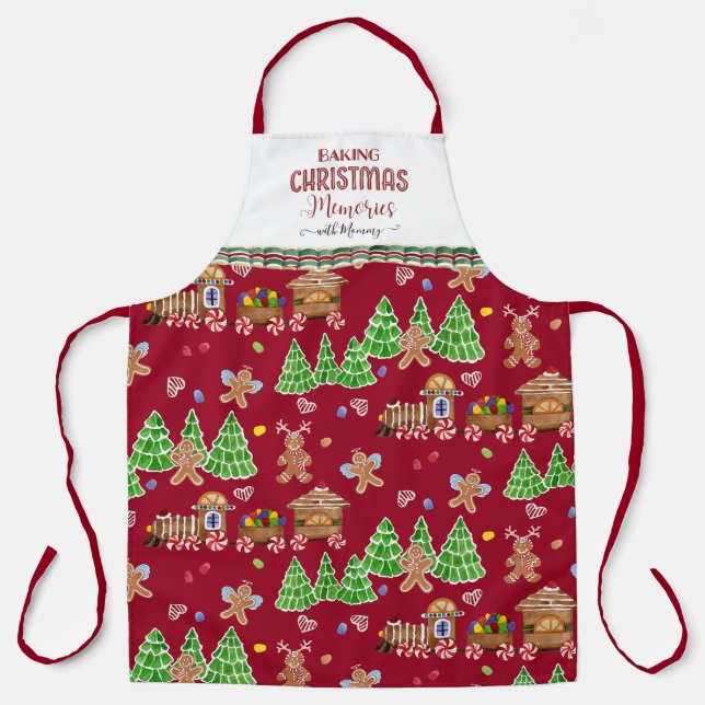 Tablier Pain d'épices Homme Cuire des souvenirs de Noël à  (Recto)