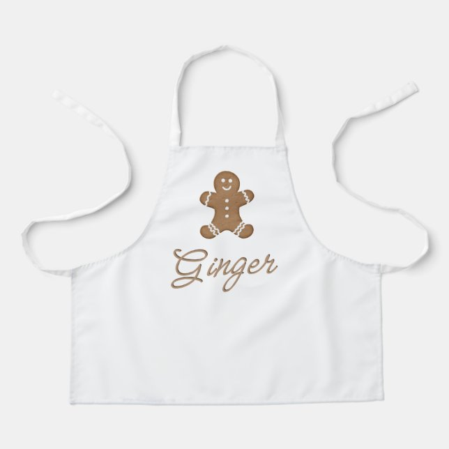 Tablier Pain d'épices Homme Noël Fêtes Cookie Cuisine (Recto)