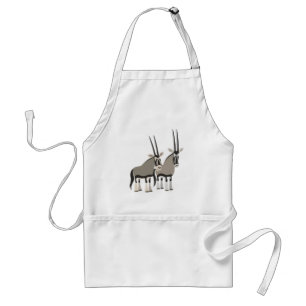 Tablier Paire mignonne d'oryxes de dessin