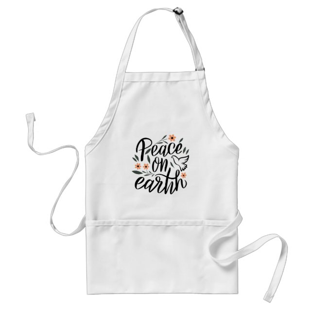 Tablier Paix sur Terre Design Floral (Devant)