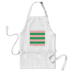 Tablier Pale rose et vert rayures