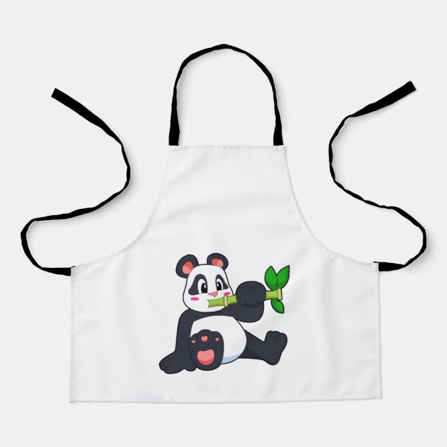 Tablier Panda avec bambou (Recto)