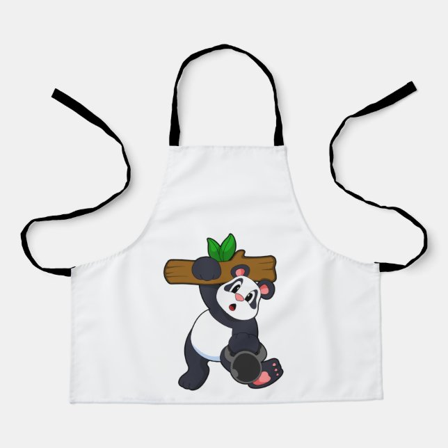 Tablier Panda avec bois à l'entraînement Force (Recto)