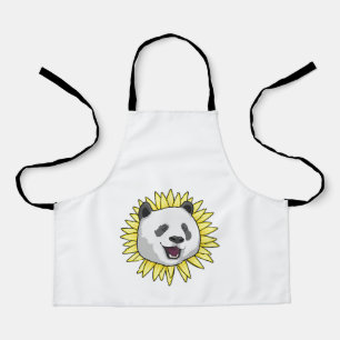 Tablier Panda avec tournesol