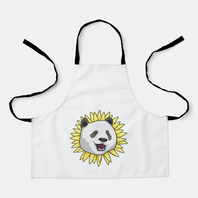 Tablier Panda avec tournesol (Recto)