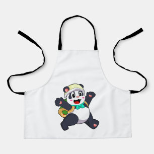 Tablier Panda comme étudiant