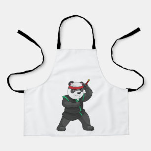 Tablier Panda comme Ninja en costume
