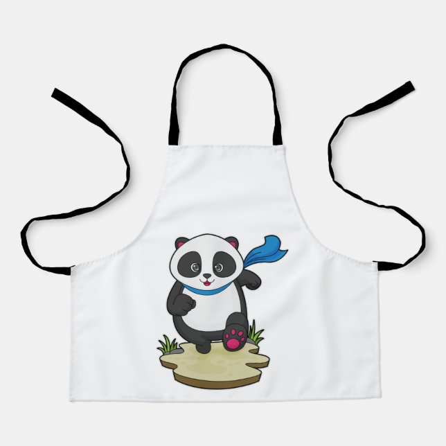 Tablier Panda coureur avec Écarf (Recto)