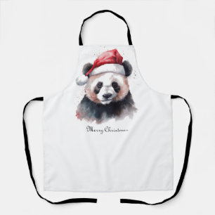 Tablier Panda de Noël Holly Jolly personnalisé