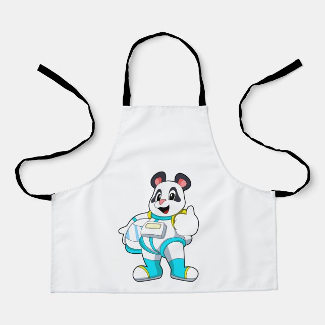 Tablier Panda en astronaute avec costume (Recto)