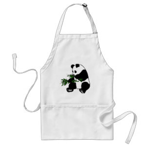 Tablier Panda géant mange du bambou