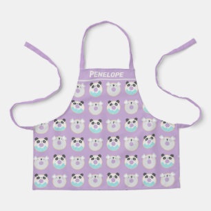 Tablier Panda Koala Kawaii Donut Motif personnalisé