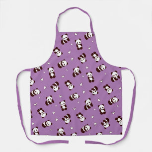 Tablier Panda pourpre Coeur d'ours sur tout le pourtour Im