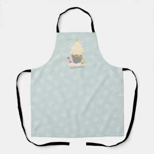 Tablier Panier de sable de Noël de plage