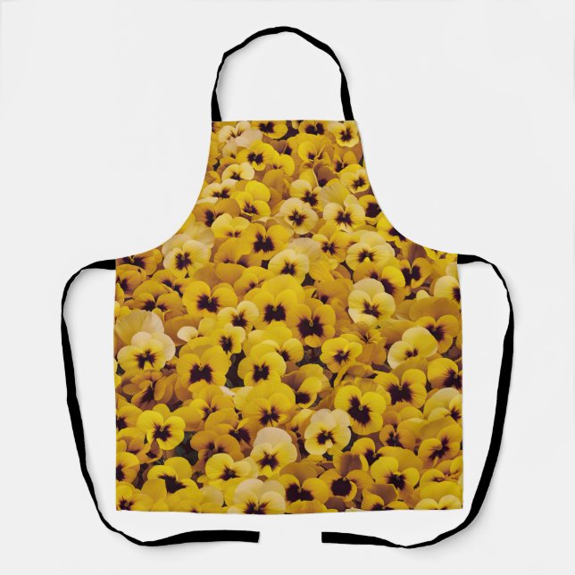Tablier Pansies jaunes (Recto)