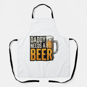 Tablier Papa a besoin d'une bière Vintage Engraving Shirt