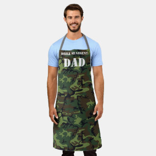 Tablier Papa Camouflage Imprimé Camo Vétéran de l'armée 