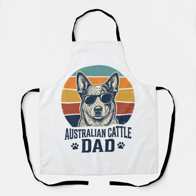 Tablier Papa Chien Bouvier Australien Chemise Vintage Suns (Recto)