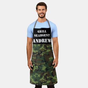 Tablier Papa drôle camouflage Camo Grill Sergent