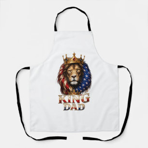 Tablier Papa Lion Drapeau Américain