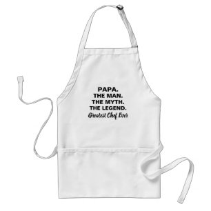 Tablier Papa Man Myth Legend Drôle Citation Chef