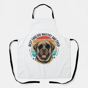 Tablier Papa Mastiff Anglais Vintage Coucher de soleil Chi