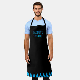Tablier Papa Moderne Est Année Fête des Pères Gras Bleu No