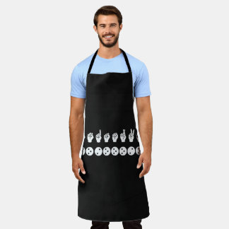Tablier papa NLS Chiffres 1-8 & Signe de Paix