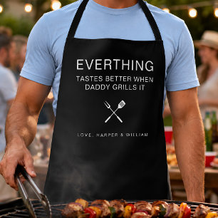 Tablier Papa personnalisé Maître de grill BBQ Fête des Pèr