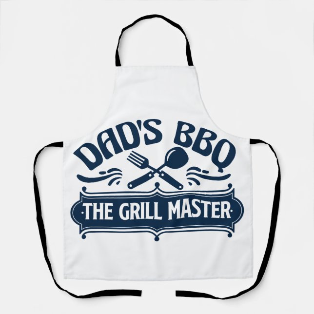 Tablier Papa's BBQ the Grill Master Fêtes des pères cadeau (Recto)