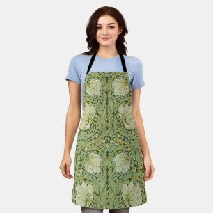 Tablier Papier peint floral bleu Pimpernel de William Morr