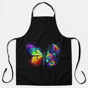 Tablier Papillon arc-en-ciel