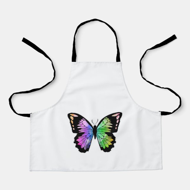 Tablier Papillon aux couleurs arc-en-ciel (Recto)