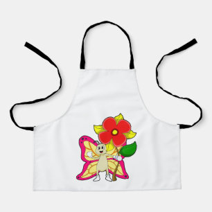 Tablier Papillon avec Fleur