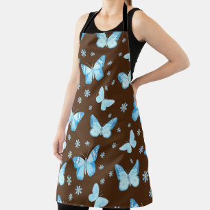 Tablier Papillon bleu floral
