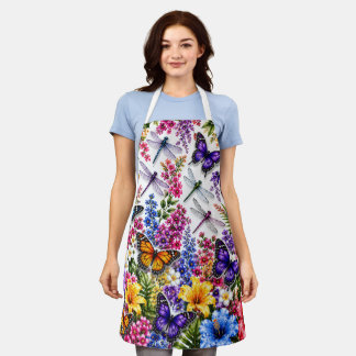 Tablier Papillon Coloré & Floral de Libellule
