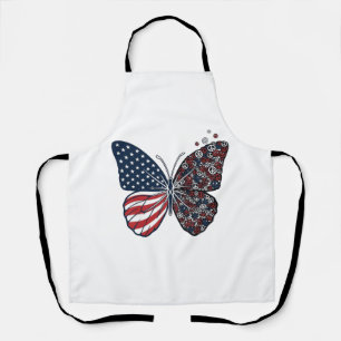 Tablier Papillon patriotique vintage de la paix Vector Art