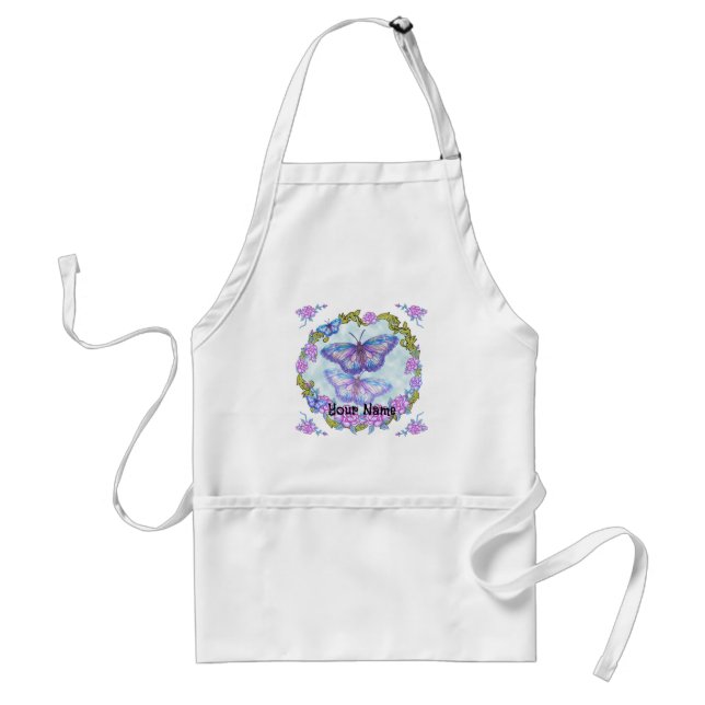 tablier papillon rose (Devant)