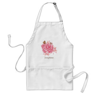 Tablier Papillon rose rose Vintage personnalisé