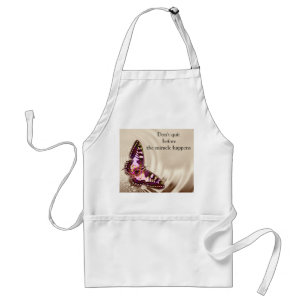 Tablier papillon sur fond de satin