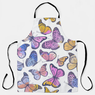 Tablier Papillons Aquarelle : Pastel Vintage Motif.