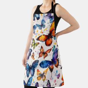 Tablier Papillons d'aquarelle