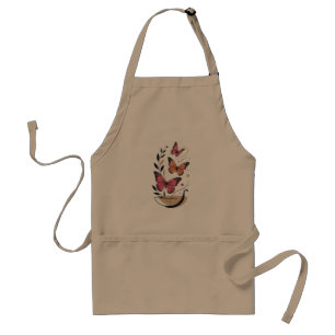 Tablier Papillons élégants de monarque rose Bohème Art