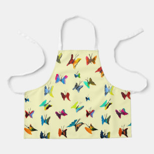 Tablier Papillons mignons aquarelle art