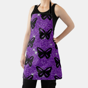 Tablier Papillons Paillettes Violettes Voler Insectes Anim